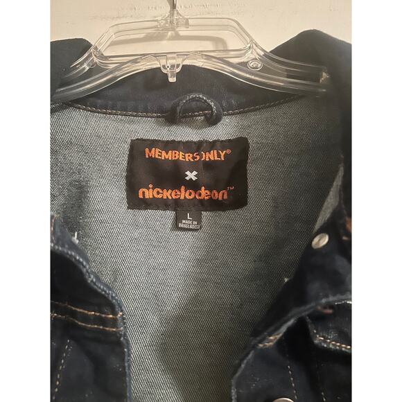 GUC Nickelodeon Members Only Youth Sponge Bob Squarepants Denim Jean Jacket Med - Picture 3 of 6